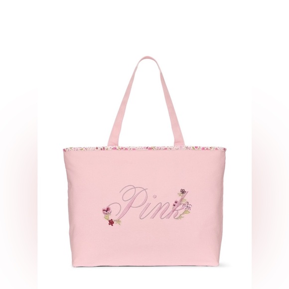 Victoria's Secret Handbags - Victoria's Secret Pink Embroidered Tote
